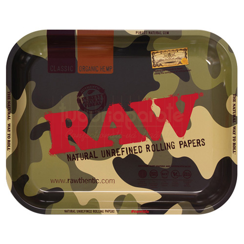 Tava de rulat metalica pentru fumatori marca RAW Camouflage